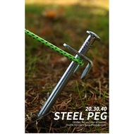 Shinetrip Selpa CLS 30 40Cm Steel Fishbone Camping Tent Nail Peg Deck Peg And Peg Bag Peg Storage Ba
