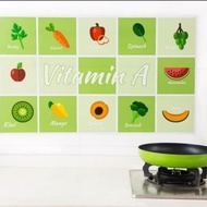 wallpaper stiker kitchen stiker dinding dapur kamar mandi - vitamin hijau