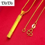 Original 916 Gold Pawnable Gold Hoop Bar Pendant Necklace Couple Necklace Clavicle Chain is non-alle
