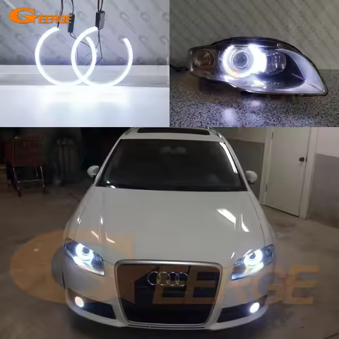 For Audi A4 S4 RS4 B7 2004 2005 2006 2007 2008 2009 Excellent Day Light Ultra Bright COB Led Angel E