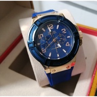 RAYA MEN WATCH_Guess Men's Rigor Sporty Blue Dial Blue Silicone Watch