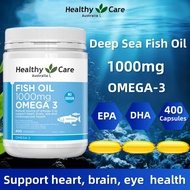 Healthy care fish oil 1000mg Omega-3  400capsules  Supplement heart, brain,health EXP2028
