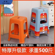 ）Non-Slip Thickened Household Stool with Mature Glue CMM35High Bench Square Chair4-10（Plastic48C One