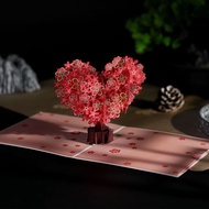 520 Greeting Card 3d Three-Dimensional Foldable High-End Paper Carving Handwritten Blessing Holiday 