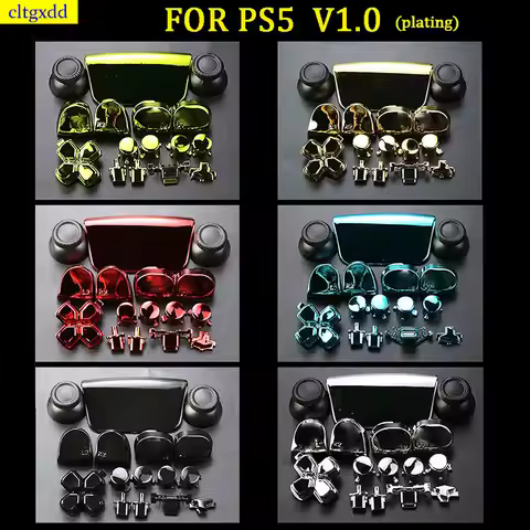 Cltgxdd 1 set FOR PS5 V1.0 electroplated R1 L1 R2 L2 for PS5 BDM-020 game board controller chrome ke