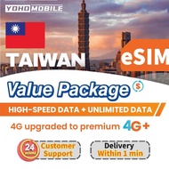 [Yoho] Taiwan eSIM Unlimited Data! Best Value Offer | Premium 4G+ | No Speed Reduction | Yoho Mobile