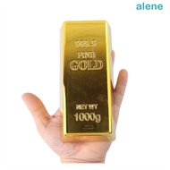 ALENE Fake Gold Bar, Simulation Paperweight Golden Brick, Office Accessory Table Decor Plastic Door 