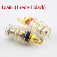 1pair 2pcs Banana Plug Connector 4mm Thread Medium Amplifier Speaker Spade Terminal Binding Post Ban