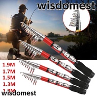 WISDOMEST Telescopic Fishing Rod SuperHard Travel Ultralight Carp Feeder