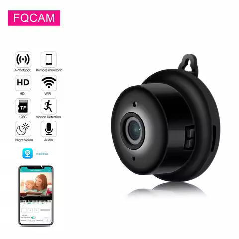 V380 Pro WIFI Mini Dome Camera Wireless Indoor 720P Black Smart Home Security WIFI Camera Video Surv