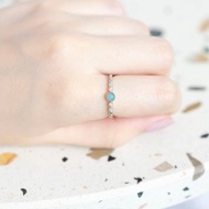 天河石925純銀蛋糕鋯石戒指