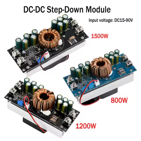 1500/1200W/800W Adjustable Step-Down Power Supply Module DC15V-90V to DC2.5V-72V 30A Constant Voltag
