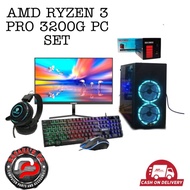 COMPUTER SET RYZEN 3 3200G | 16Gb RAM | 256GB SSD | 21.5" IPS MONITOR BORDERLESS