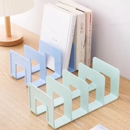 4 Grid Bookends Stand Storage Bookends Stand School Office Bookshelf Storage Rack Desktop Saving-spa