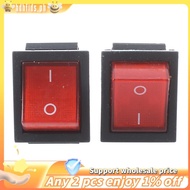 In stock-16A/250VAC 20A/125VAC Red Indicator Light 4 Pin ON/OFF DPST Rocker Switch 2 Pcs
