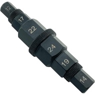 CNWOOAIVE Hex Axle Tool for Motorcycle Front Axle Wheel, 12 14 17 19 22 24mm 6 in 1 Motorcycle Hex A