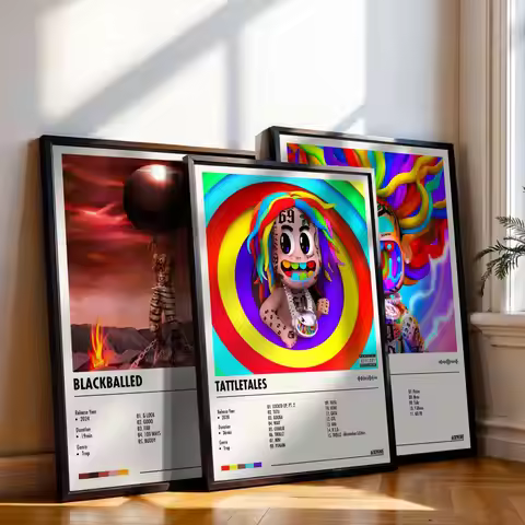 6ix9ine Poster Music Album Cover For Room Canvas Painting Print Art Home Wall Decor Picture Gift