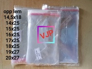 Plastik Opp Lem 145x18 14x25 15x25 16x25 17x25 18x25 19x27 20x27 100lembar Bening Transfaran