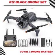 Elecstore [Upgraded version] P12 PRO Drone Obstacle Avoidance + 4K HD Camera wide angle height keep RC drone Drone with Camera