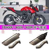 PYMOTO Suitable for Honda CB400F Exhaust Modified Middle Section Connection Pipe CB400X _ R Exhaust 