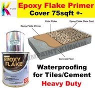 1L Epoxy FLAKE PRIMER COAT EPOXY / EPOXY BASE FOR FLAKE COLOUR FLOOR / HEAVY DUTY / BASE COAT 1L