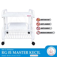 Rak TV RG-01 MASTER KECIL / Rak dorong besi / Meja Serbaguna / Rak TV Roda Minimalis