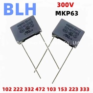 5PCS Safety Film Capacitor MKP63 300V Y2 1NF 102 2.2NF 2223.3NF  332 4.7NF 472 0.01UF 103 0.015UF 15