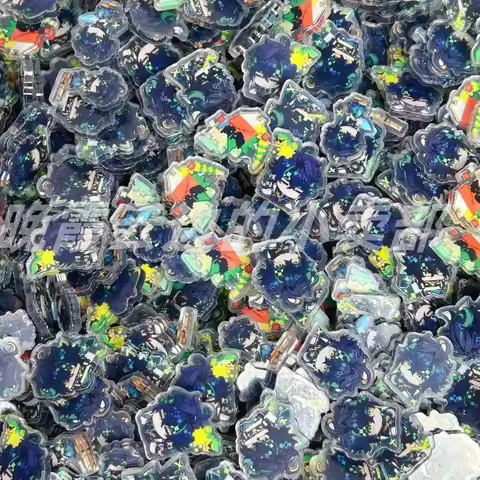 Genshin Impact Kinich Ororon 20Pcs/Set 2cm Patch Keychain Hair Tie Refrigerator Sticker Phone Case D