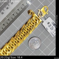 Murni Mewah Emas916, R. Tangan Lipan Kait2 Hollow 1807 1.6 cm Kt 18.2