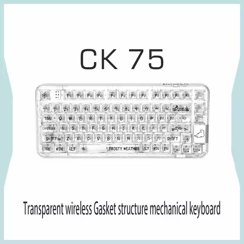 CoolKiller CK75 Hot-Swap Bluetooth 2.4G Wireless RGB Polar Bear Full TransparentGasket Gaming Mechan
