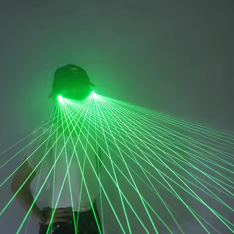 New Green LED Laser Glasses Multi Beams Laser Glasses Gloves DJ Club Party Stage LED Luminous Costum