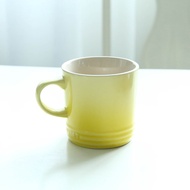 LE CREUSET Flat Bottom Ceramic Cup Cool Color Leaf of Chinese Ilex Enamel Porcelain Couple Mug Coffe