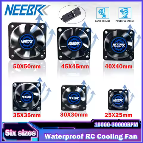 25/30/35/40/45/50mm RC Cooling Fan 5V-12V DC Heatsink 10000-30000RPM High Wind Rapid JST Plug for 28