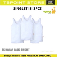 3 PCS velvet Junior Baby Undershirts singlet kutung NB, S, M, L, and LB