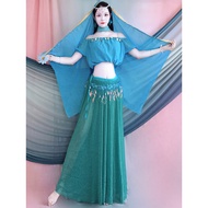 New Style Adult Indian Dance Costume - Lake Blue Ethnic Wear