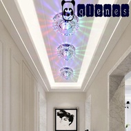 GLENES LED Ceiling Lights, Aisle Flush 3W Balcony lamp, Multicolor Downlight Surface Mounted Crystal