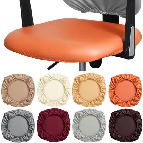New Waterproof Computer Chair Covers Office PU Leather Chair Seat Covers Elasticity Chair Cushion Co