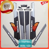 Striping Sticker Polet list motorbike honda win 100 1989 silver-grey list body standard quality Stic