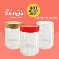 [SP8190]H166 x W110mm PET jar bottle plastic container biscuit jar biskut container biskut jar 饼干罐 罐