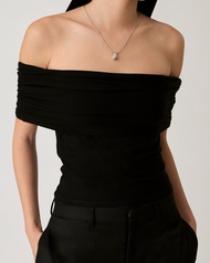 AIMER - Off Shoulder Ruched Top เสื้อปาดไหล่