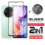 2 in 1 Screen Protector Tempered Glass Film For ZTE Blade V70 Max Design V70Max V70Design V 70 Blade