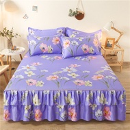 ผ้าระบายขอบเตียงลูกไม้แต่งระบายเดี่ยว/ควีน/คิง/ซูเปอร์คิงไซส์สไตล์ดอกไม้ผ้าระบายขอบเตียงคุณภาพสูง