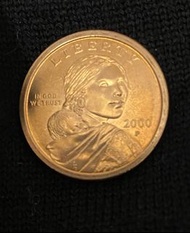 【美洲】全新 美國薩卡加維1元紀念幣 2000年外國硬幣，