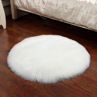 [in stock] In Stock Plush round Carpet Bedroom Carpet Bedside Blanket Plush Carpet Dressing Stool ro