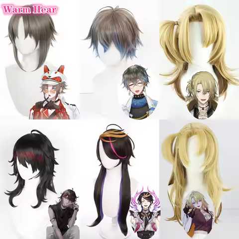 VTuber NIJISANJI EN Synthetic Hair Luxiem Mysta Rias Ike Eveland Luca Kaneshiro Vox Akuma Shu Yamino