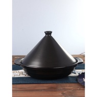 Get gifts/ST-ΨCeramic Tagine30CMNo. plus-Sized Casserole Home Gas Stove High Lid Pottery Clay Morocc