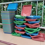 24 Pcs Square Plastic Trays 23x18x3.5 Cm