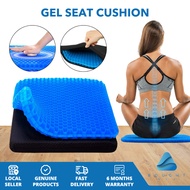 Ergonomic Gel Seat Cushion - Lumbar Back Support, Breathable, Elastic, Comfortable for Chair/Car