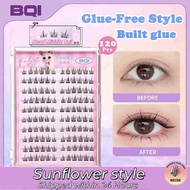 【No Need Glue】BQI 120 Cluster Self-Adhesive Lashes 10-12mm Lashes Reusable False Eyelashes