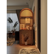 Entrance living room screen, solid wood screen, storage rack, vintage screen, multifunctional partit